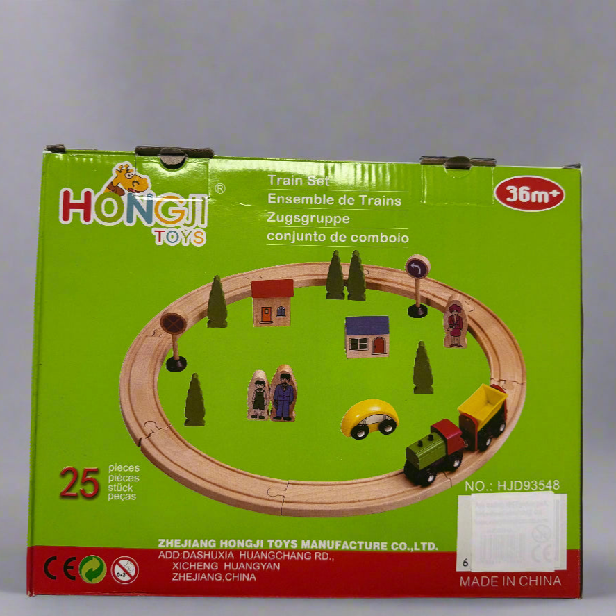 wooden train set