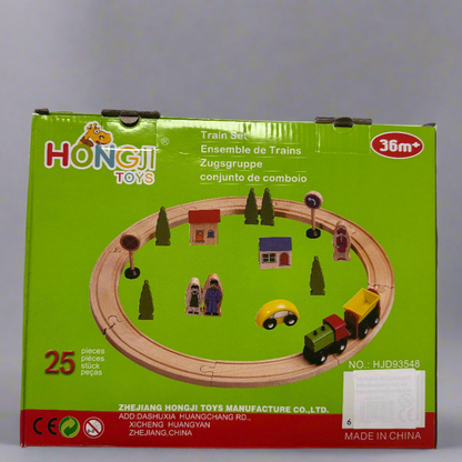 wooden train set